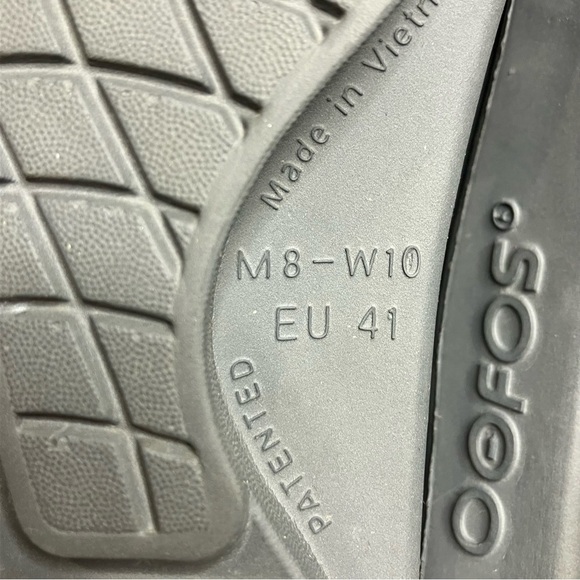 Oofos OOahh slides sandals in slate gray unisex sizing comfort shoes recovery - Picture 8 of 9